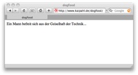 Screenshot von Dogfood